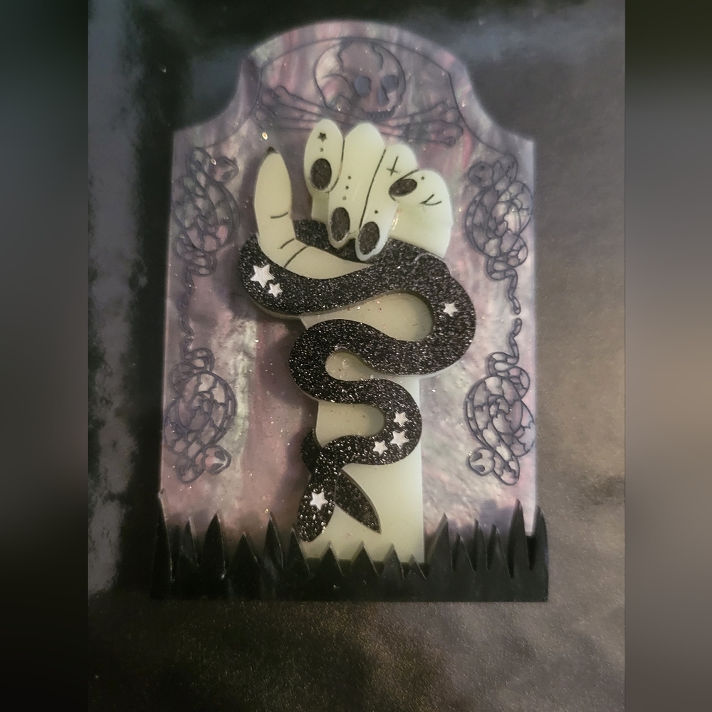 Acrylic Gothic Brooch Snake Halloween